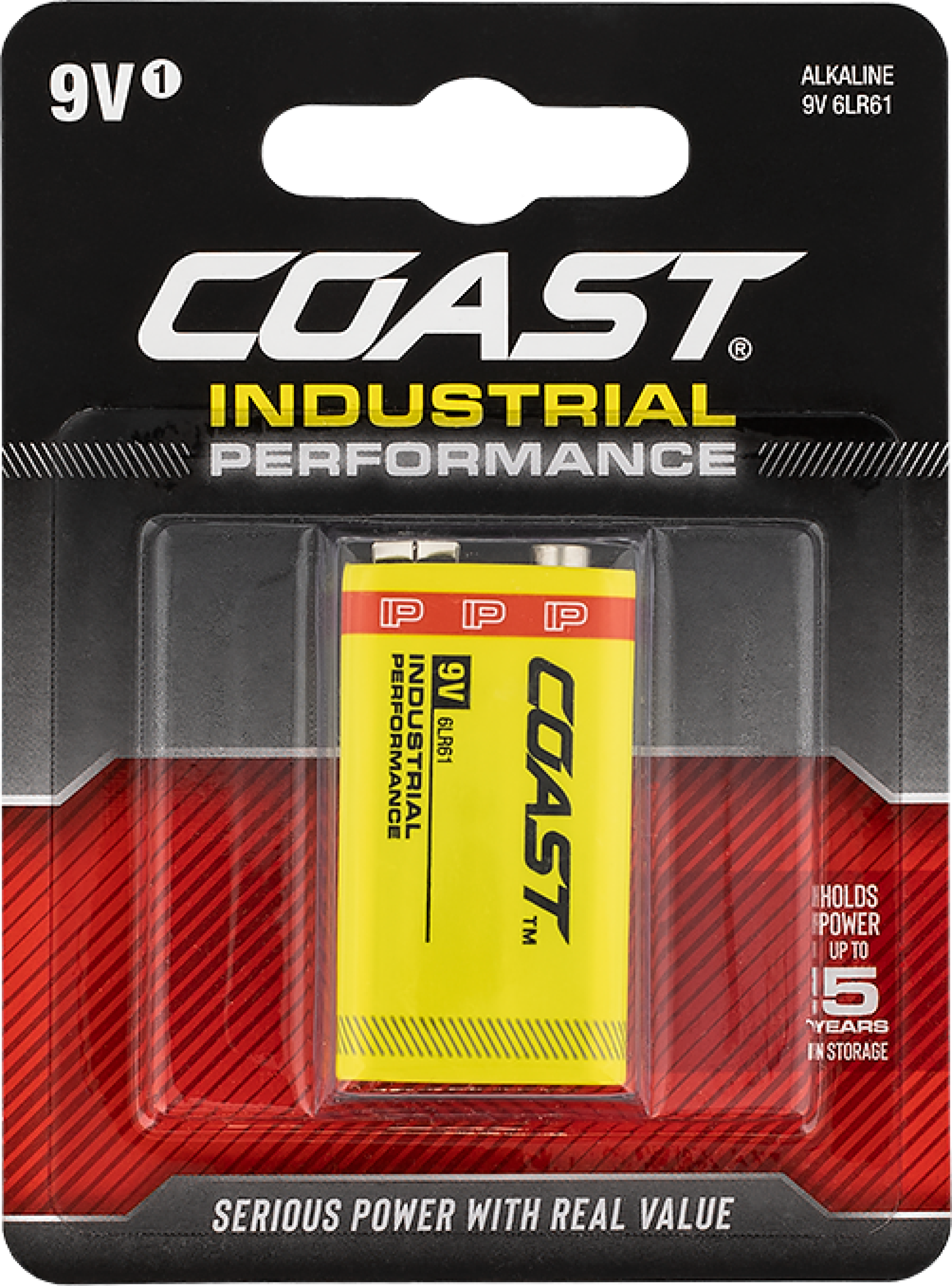 Coast Industrial Performance 9V Battery Pack of 1